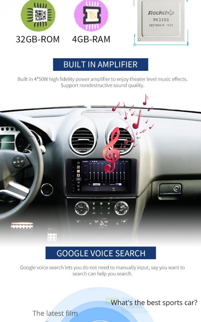 Bluetooth a permis le lecteur DVD de voiture de benz de Mercedes, lecteur DVD avant de navigation de benz de Camrea
