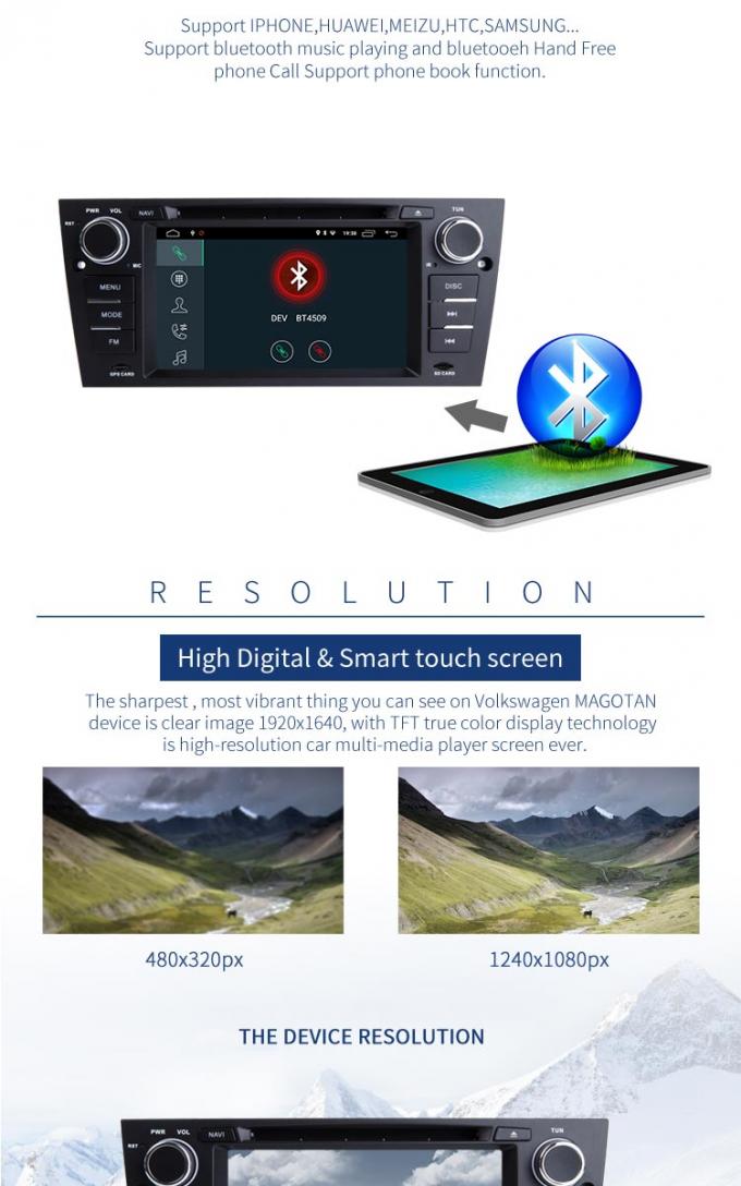 Système automatique Bluetooth du lecteur DVD PX6 Android 8,1 de BMW GPS de radio de voiture - permis