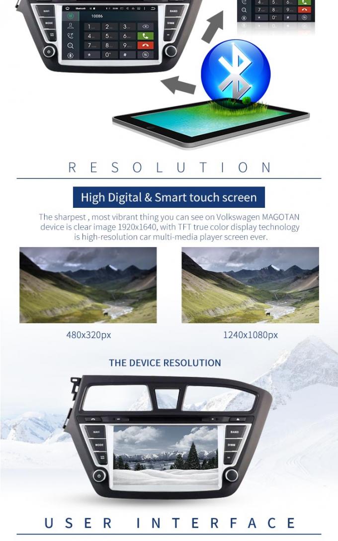 Lecteur DVD de voiture d'Android 8,0 Hyundai d'écran tactile avec la vidéo AUX. de Wifi BT GPS